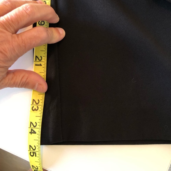 Ann Taylor Factory Petite Women’s 12P Black Pull On Track Pants w/ White Stripe - Picture 10 of 13